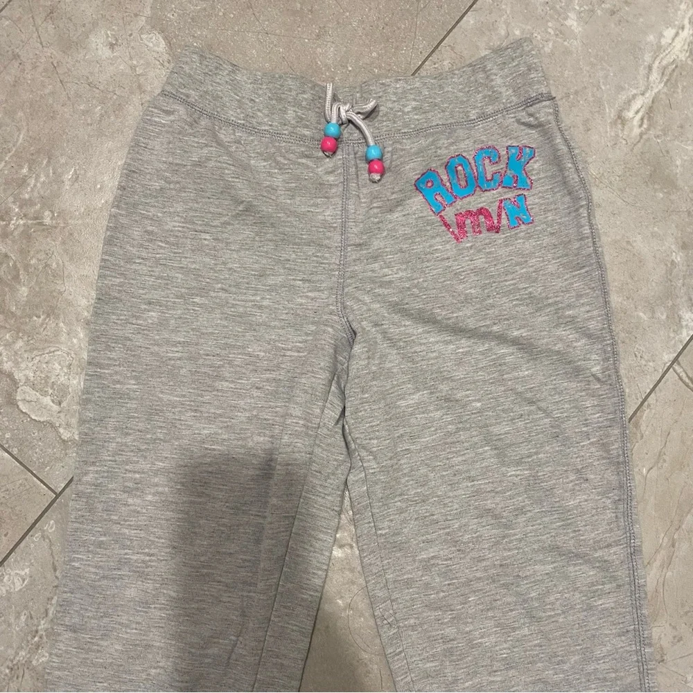 Kids Derek Heart Girls Gray Grey Fleece Sweatpants Joggers XL Size 14